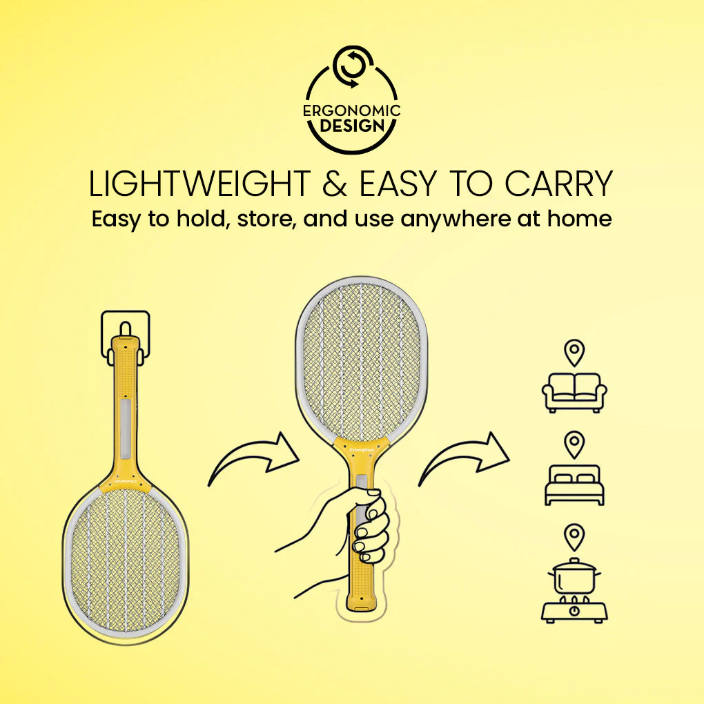 Crompton Zappy Duo W Stand | Mosquito Racquet - Image 4