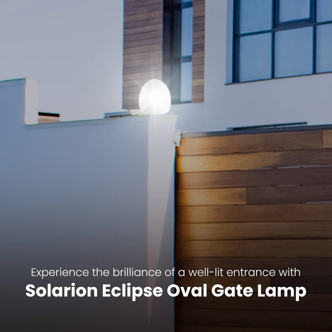 Solarion Eclipse Oval Gate Lamp (Plastic with B22 Holder) - Image 2