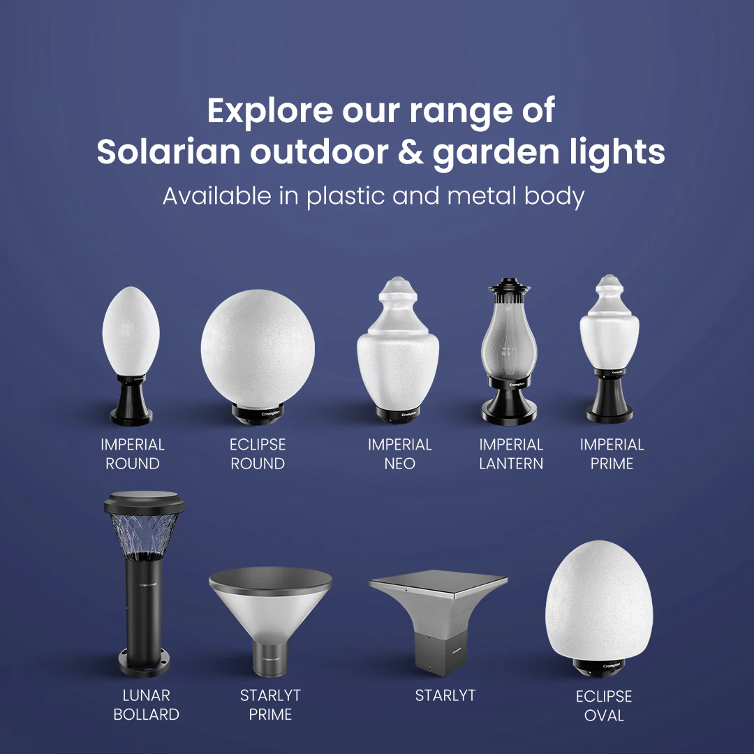 Solarion Eclipse Round Gate Lamp (Plastic with B22 Holder) - Image 6