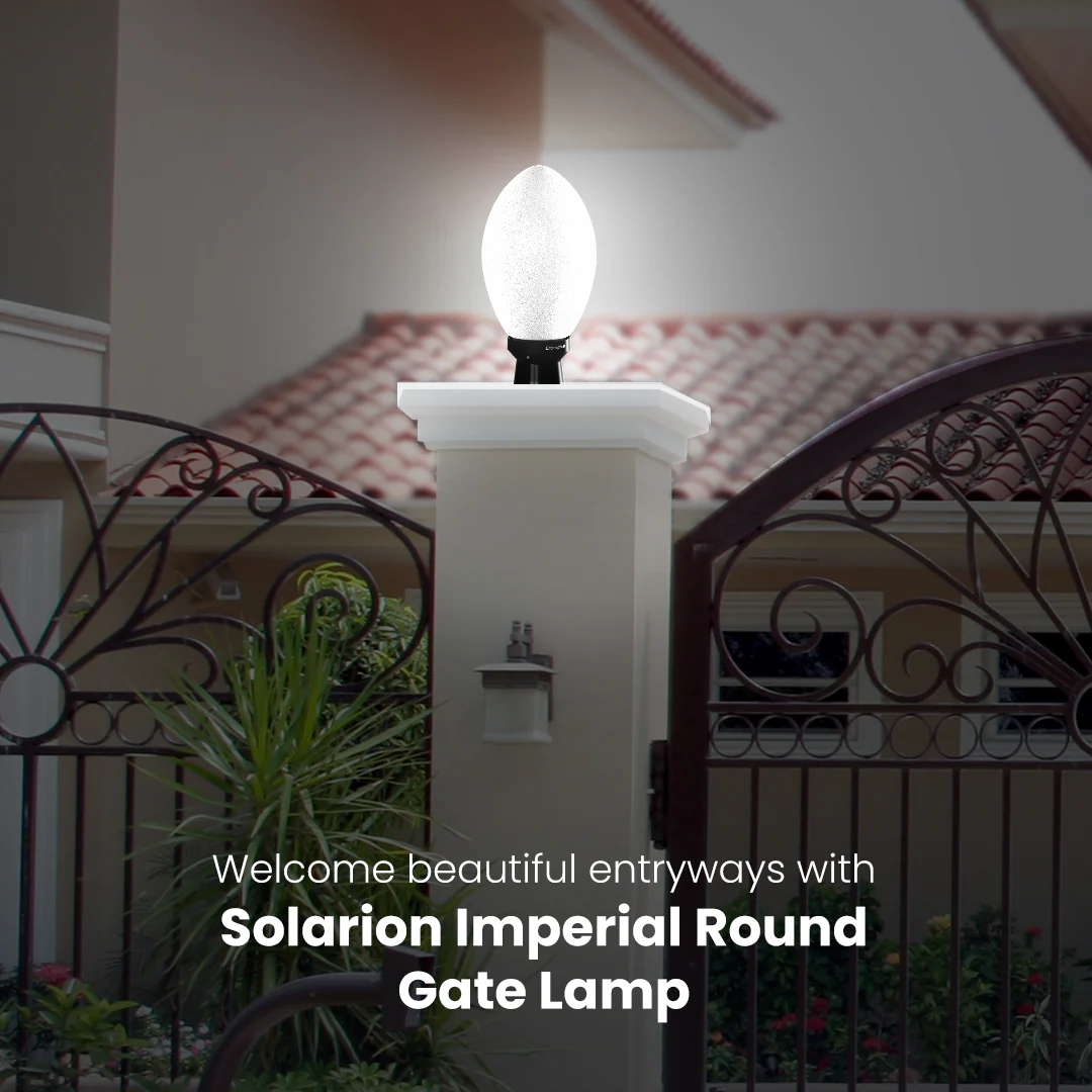 Solarion Imperial Round Gate Lamp (Plastic with B22 Holder) - Image 2