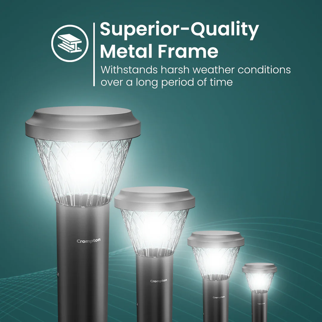Solarion Lunar Bollard Garden Lamp (Metal with B22 Holder) - Image 4